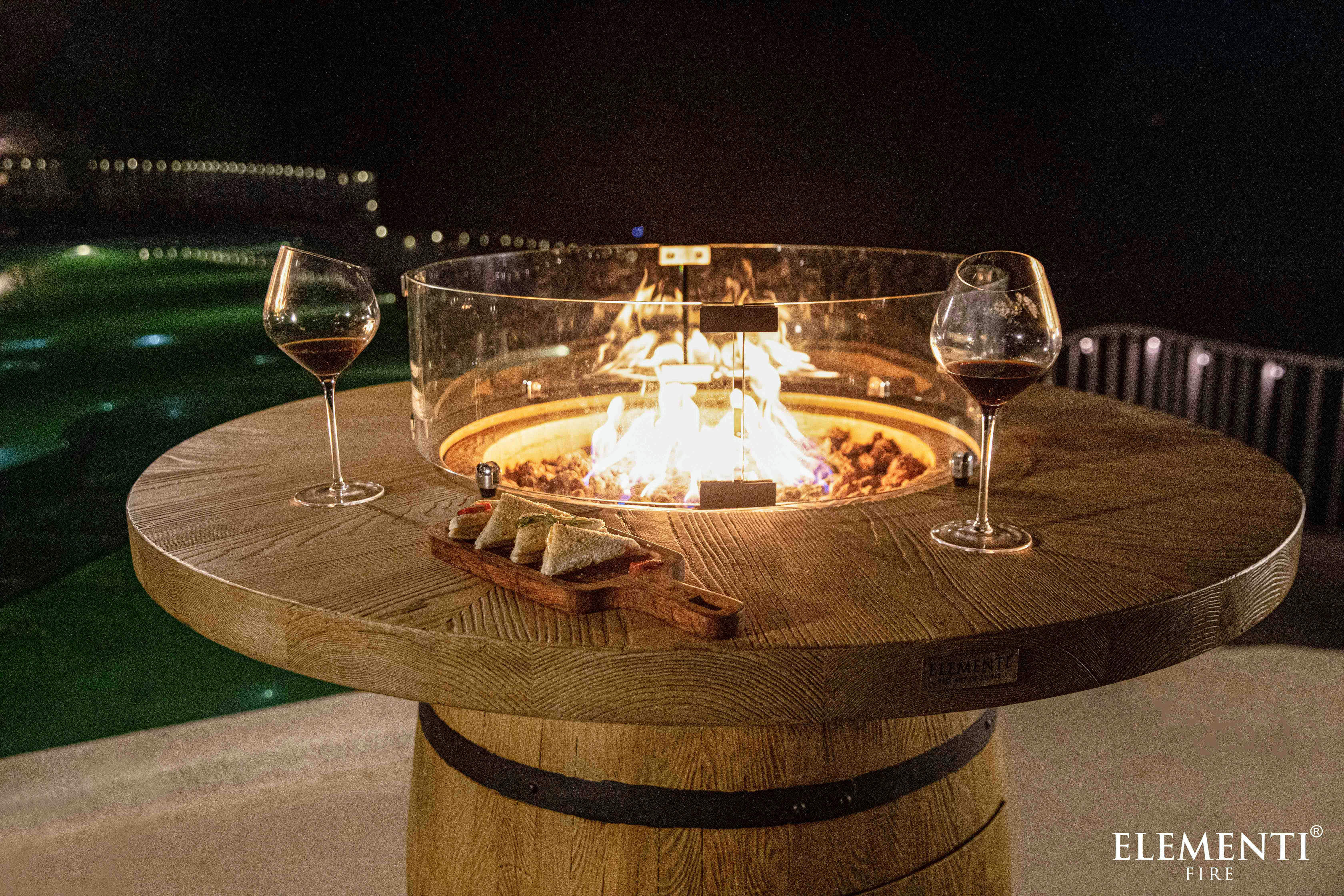 LAFITE BARREL FIRE TABLE