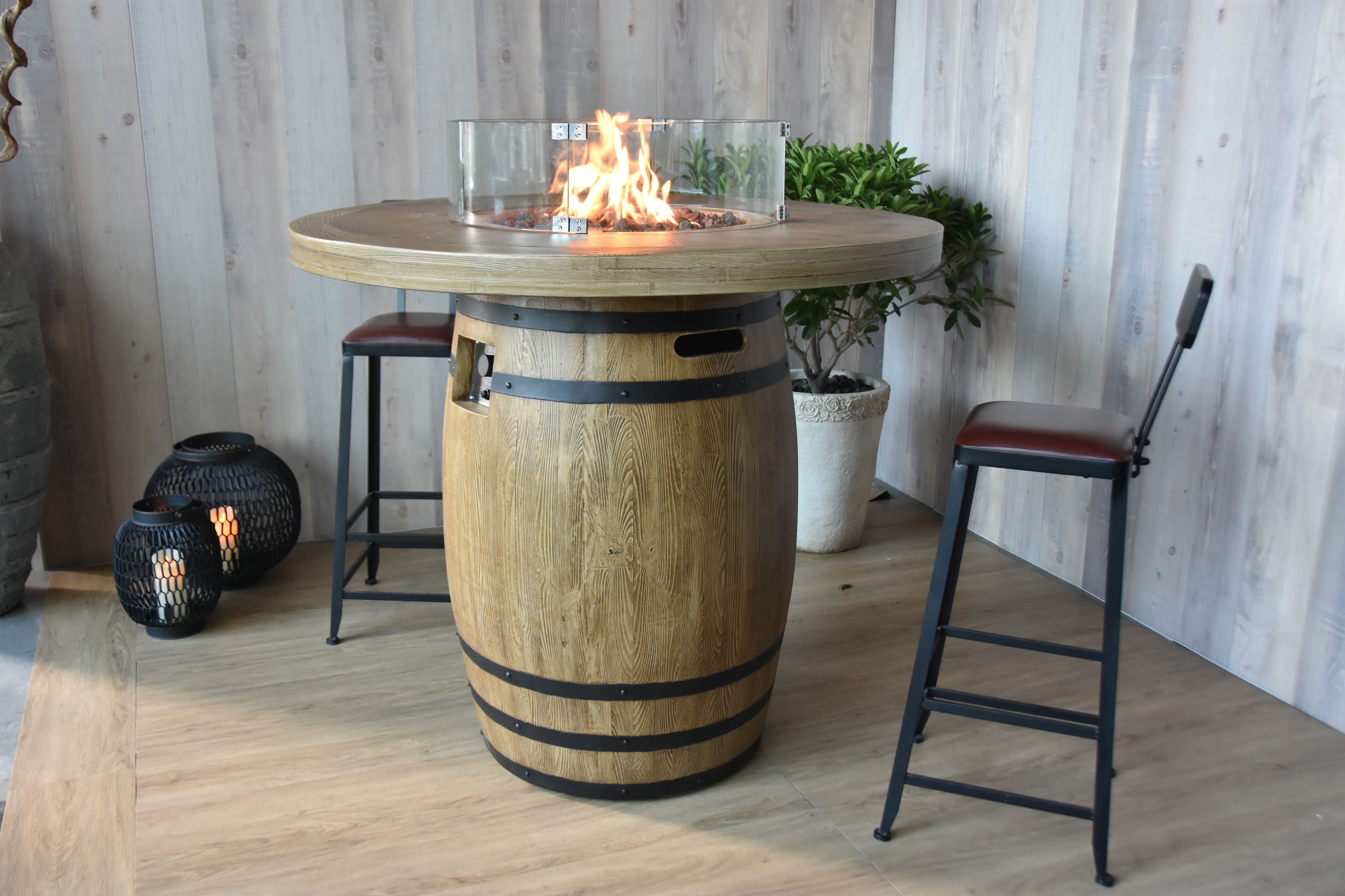 LAFITE BARREL FIRE TABLE