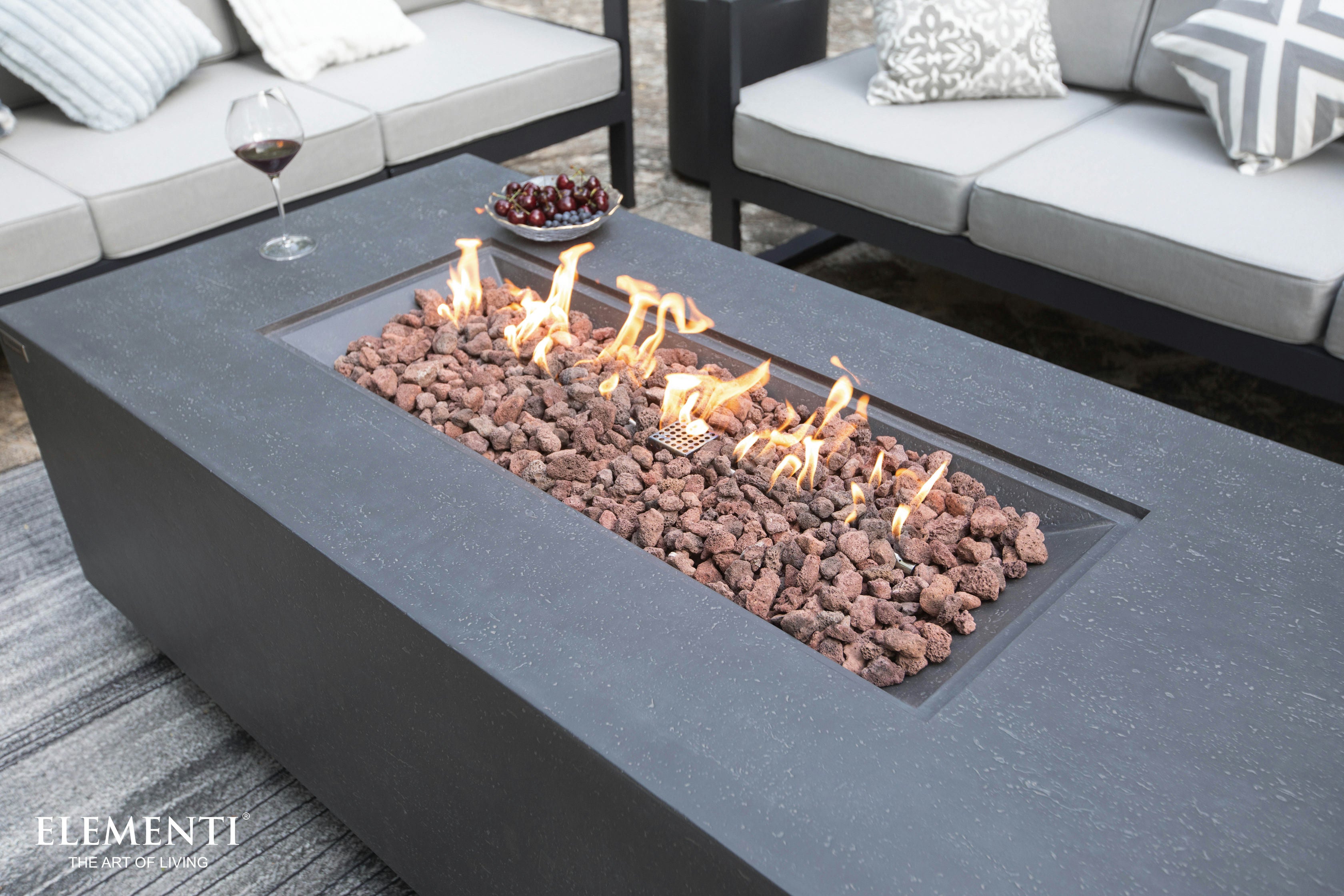 Andes Fire Table with internal propane tank holder