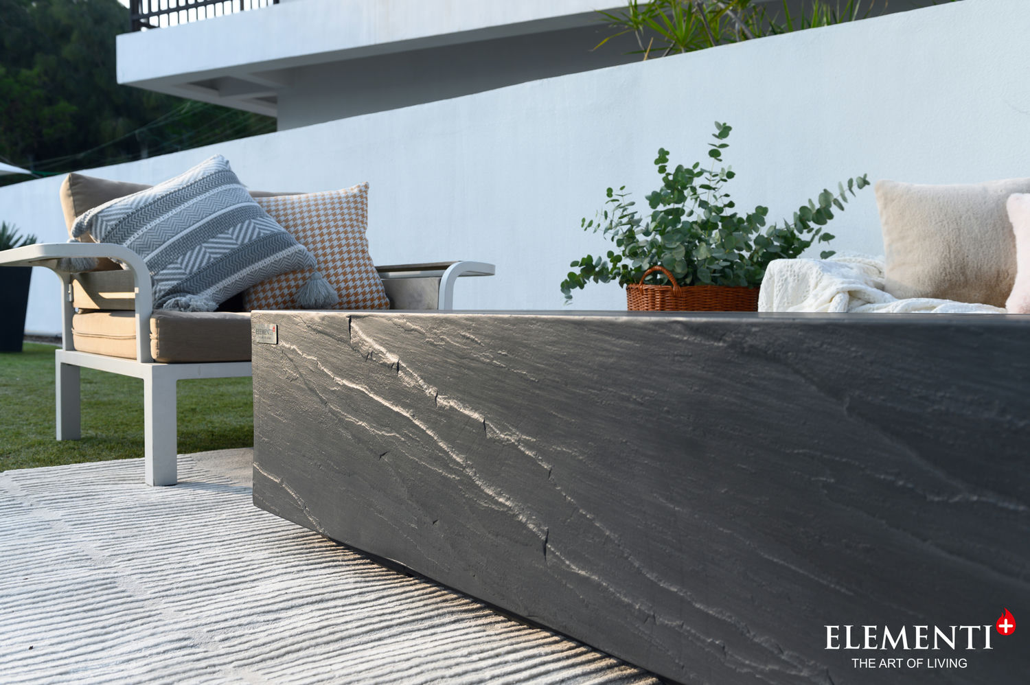 CAPE TOWN Fire Table-Slate Black Color