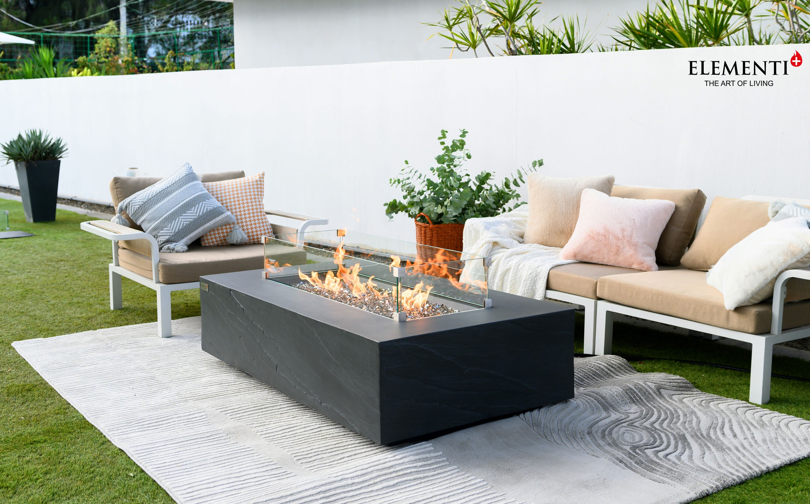 CAPE TOWN Fire Table-Slate Black Color