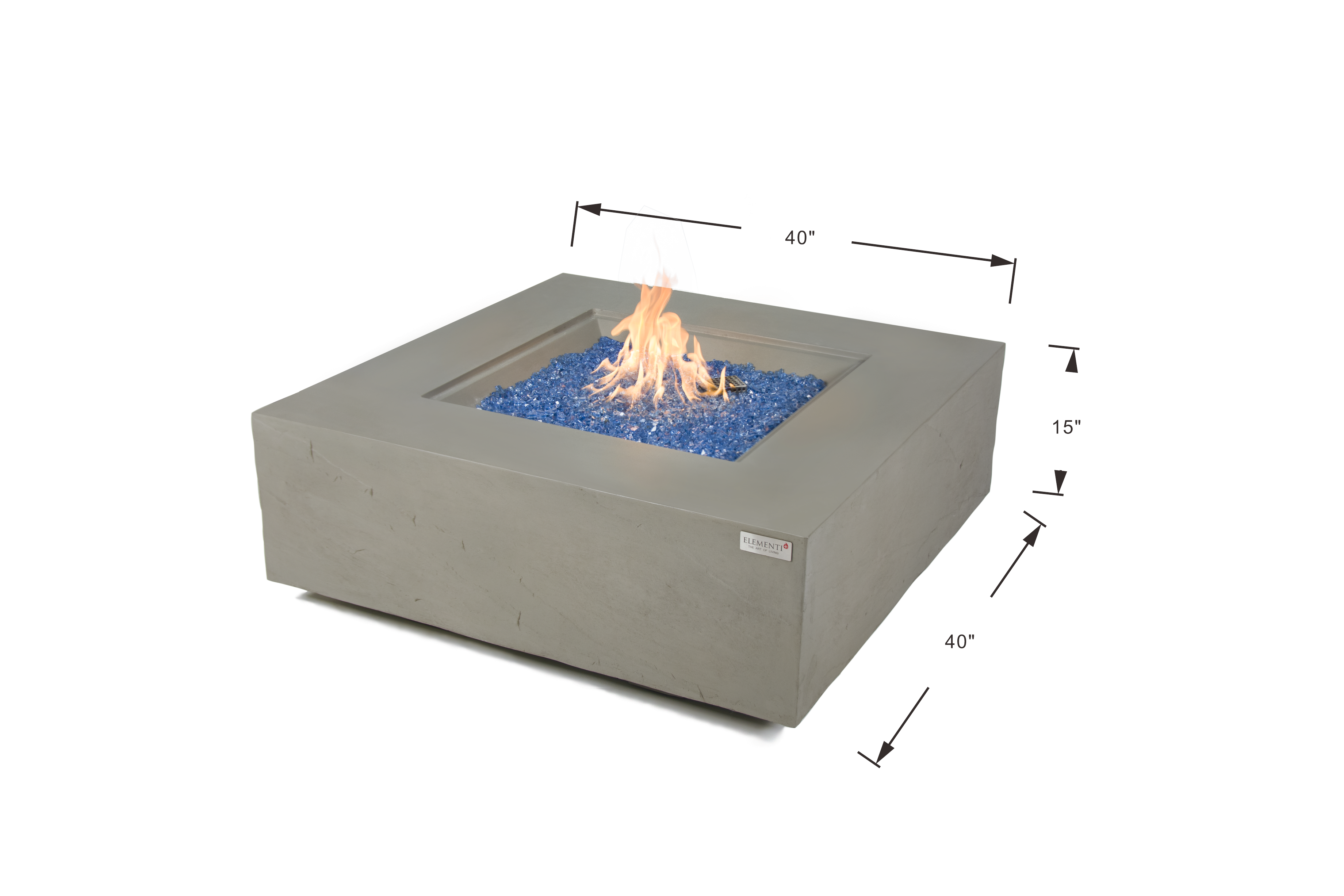 CAPERTEE Fire Table- Space Grey Color