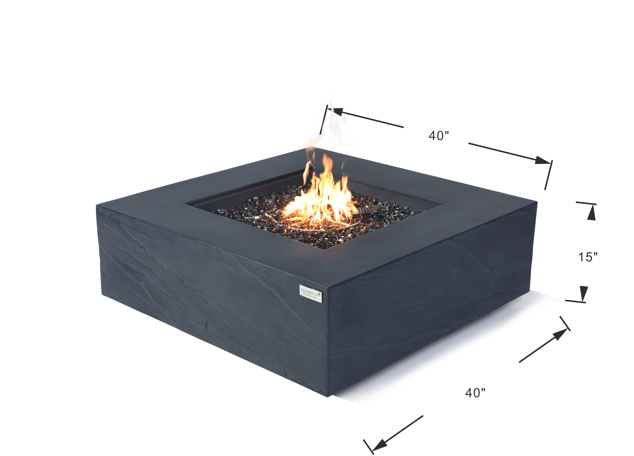 RORAIMA Fire Table -Slate Black