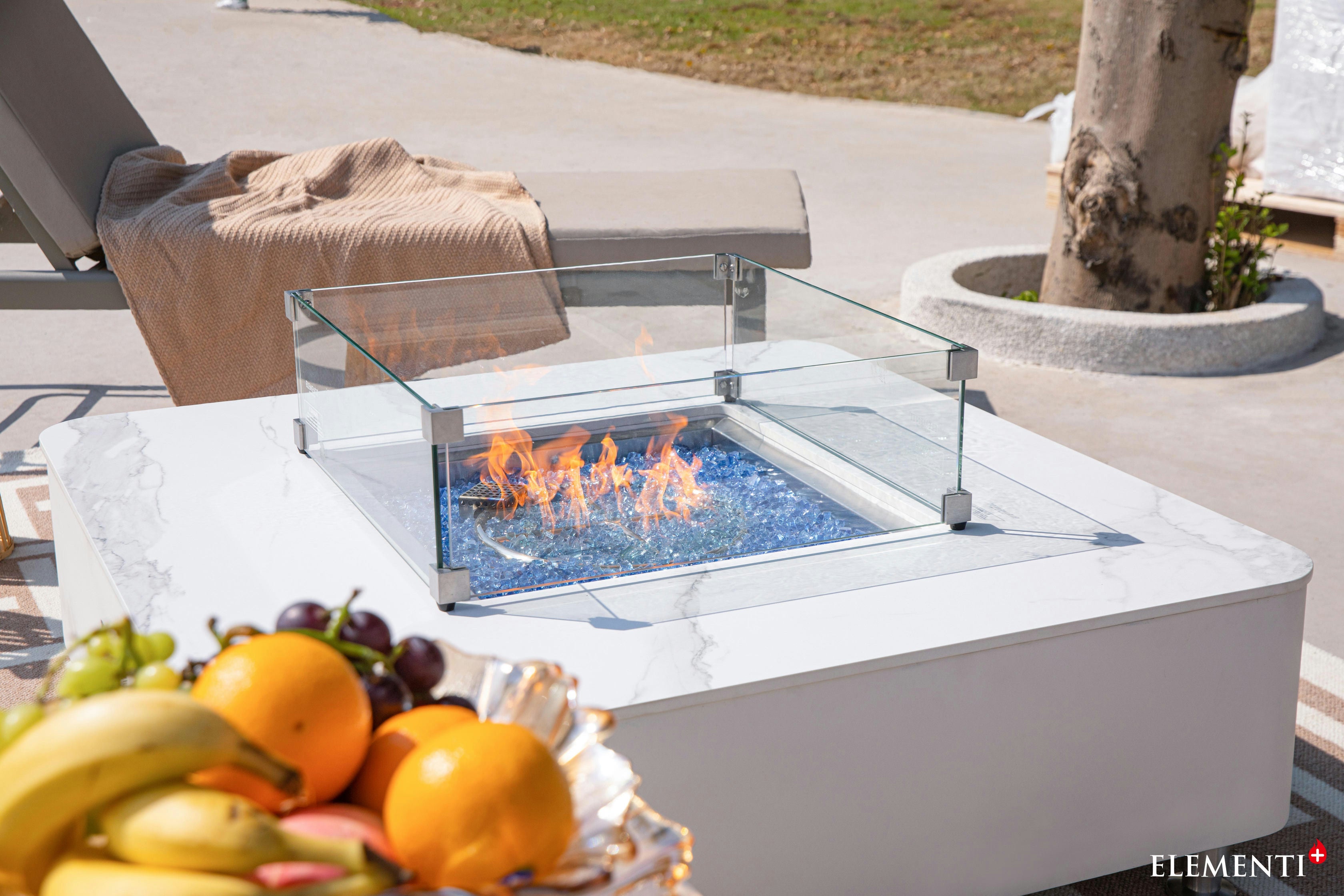 ANNECY Marble Porcelain Fire Table