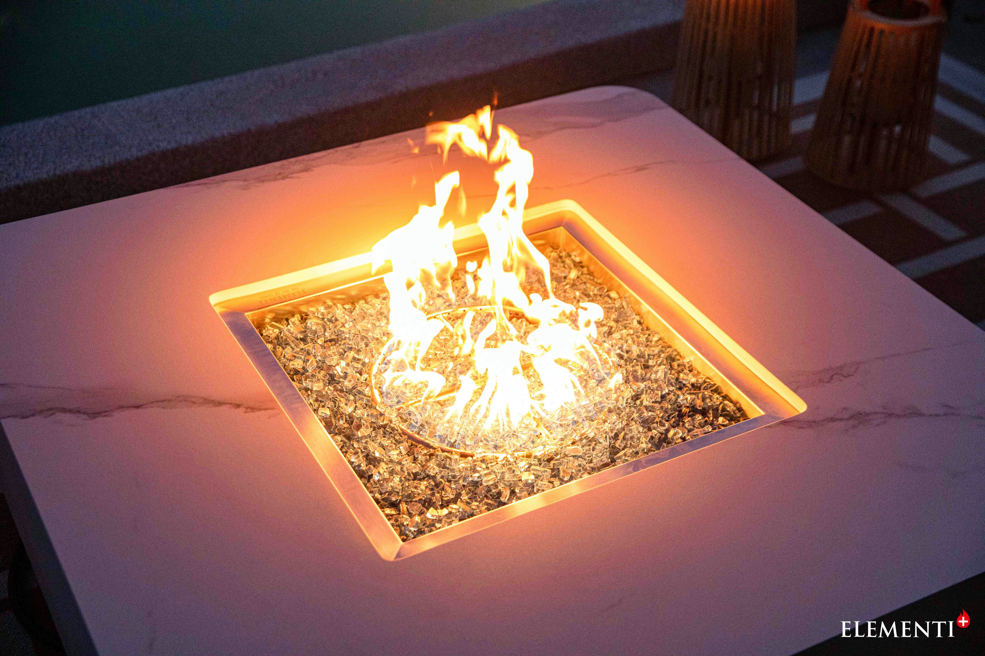 ANNECY Marble Porcelain Fire Table