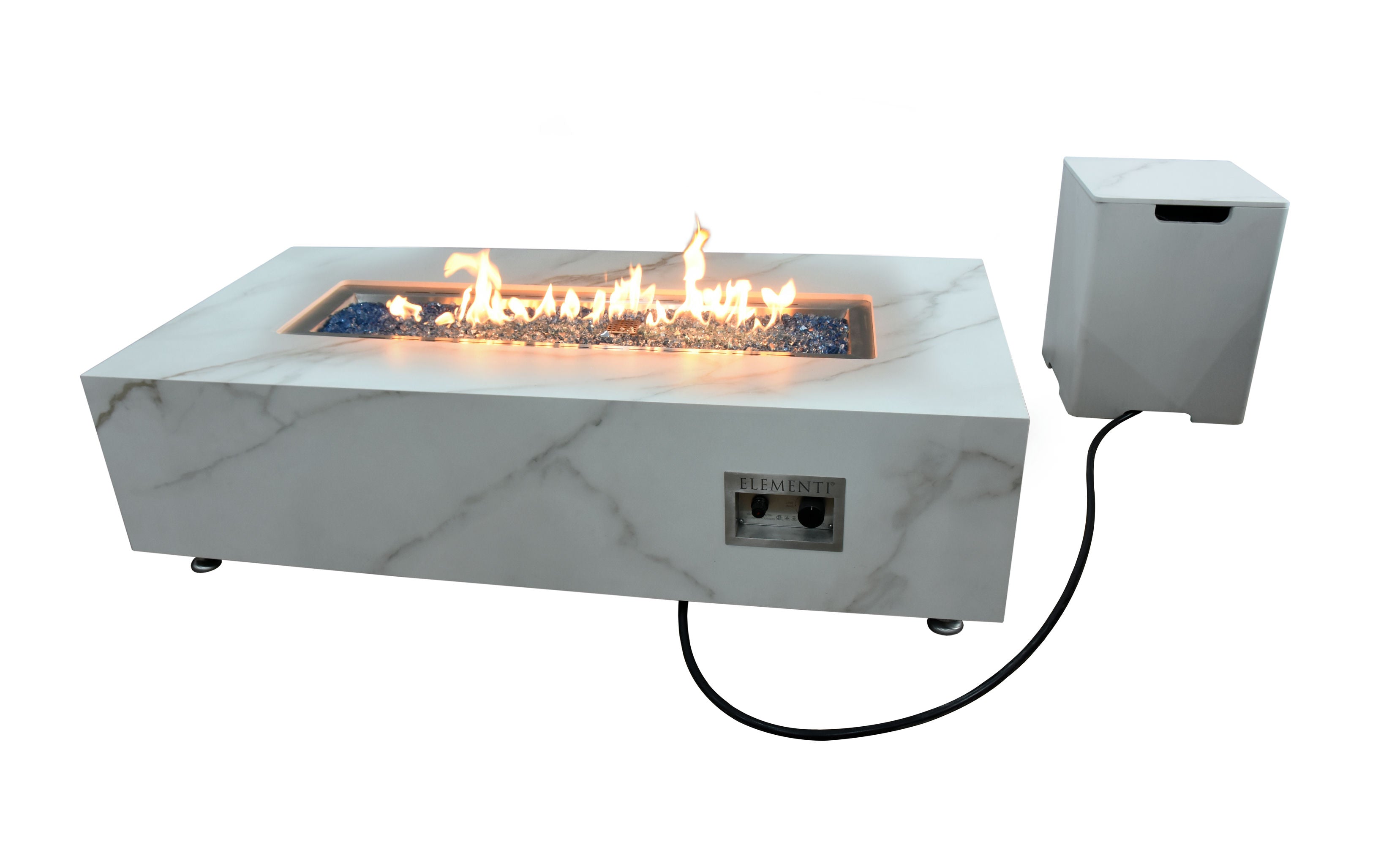 BIANCO Marble Porcelain Fire Table