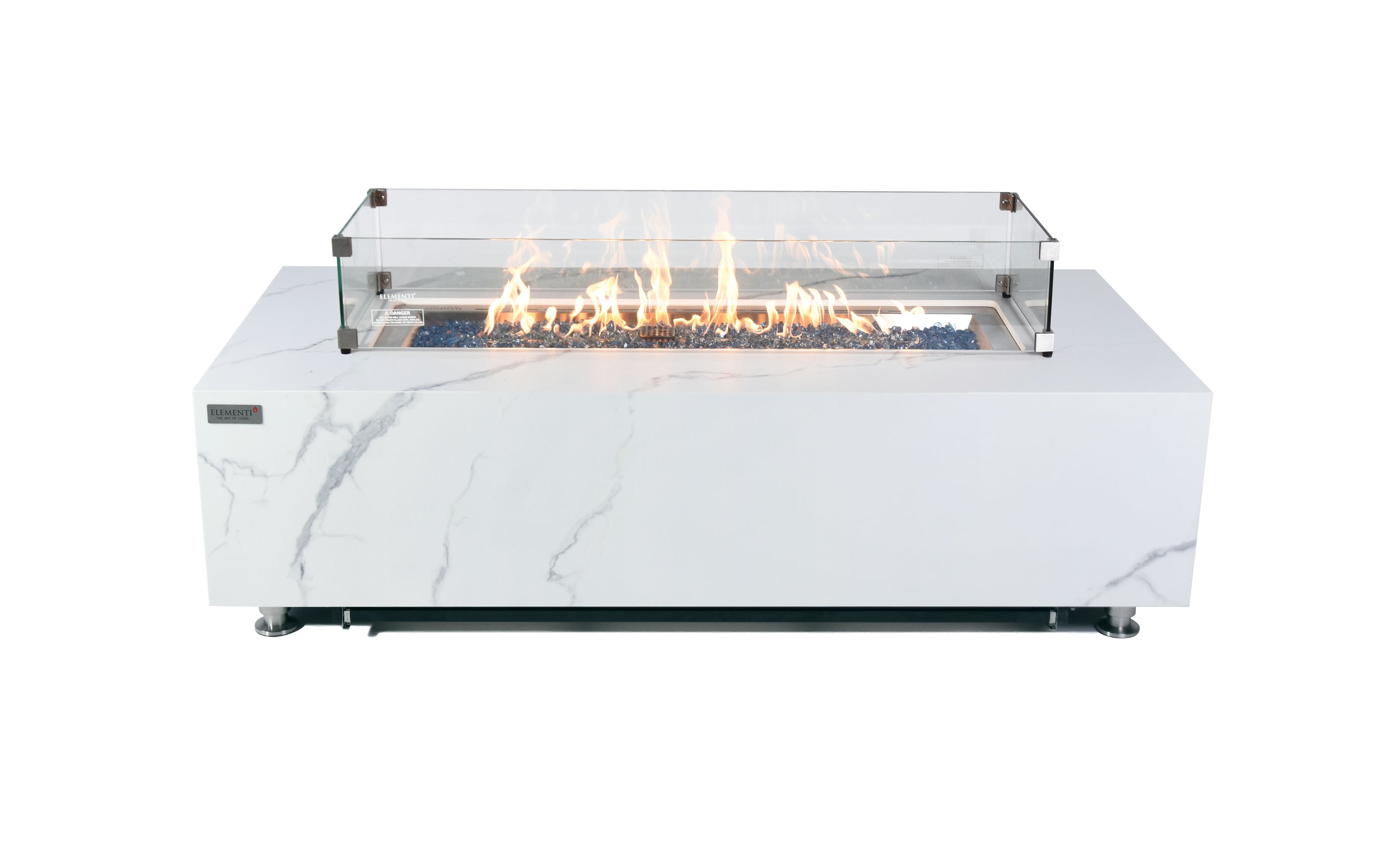 BIANCO Marble Porcelain Fire Table