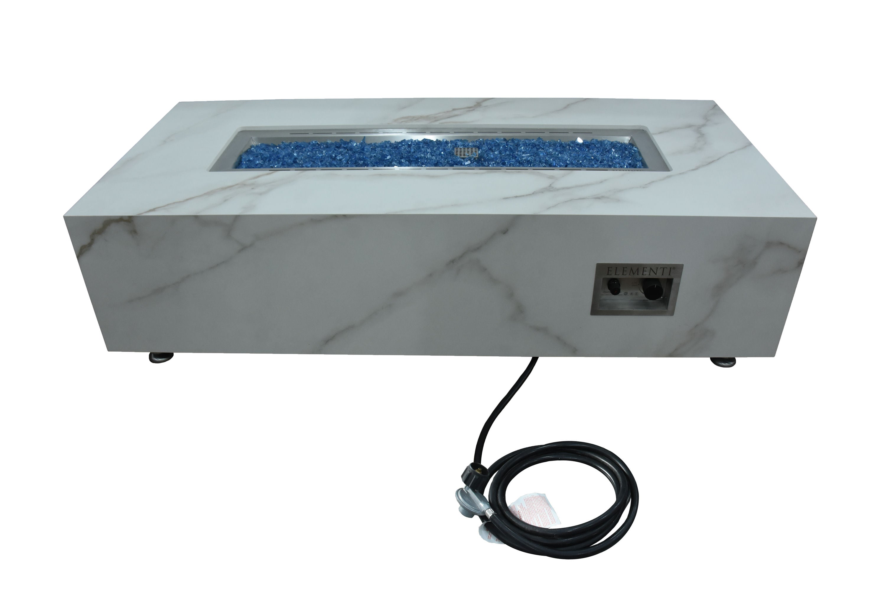 BIANCO Marble Porcelain Fire Table