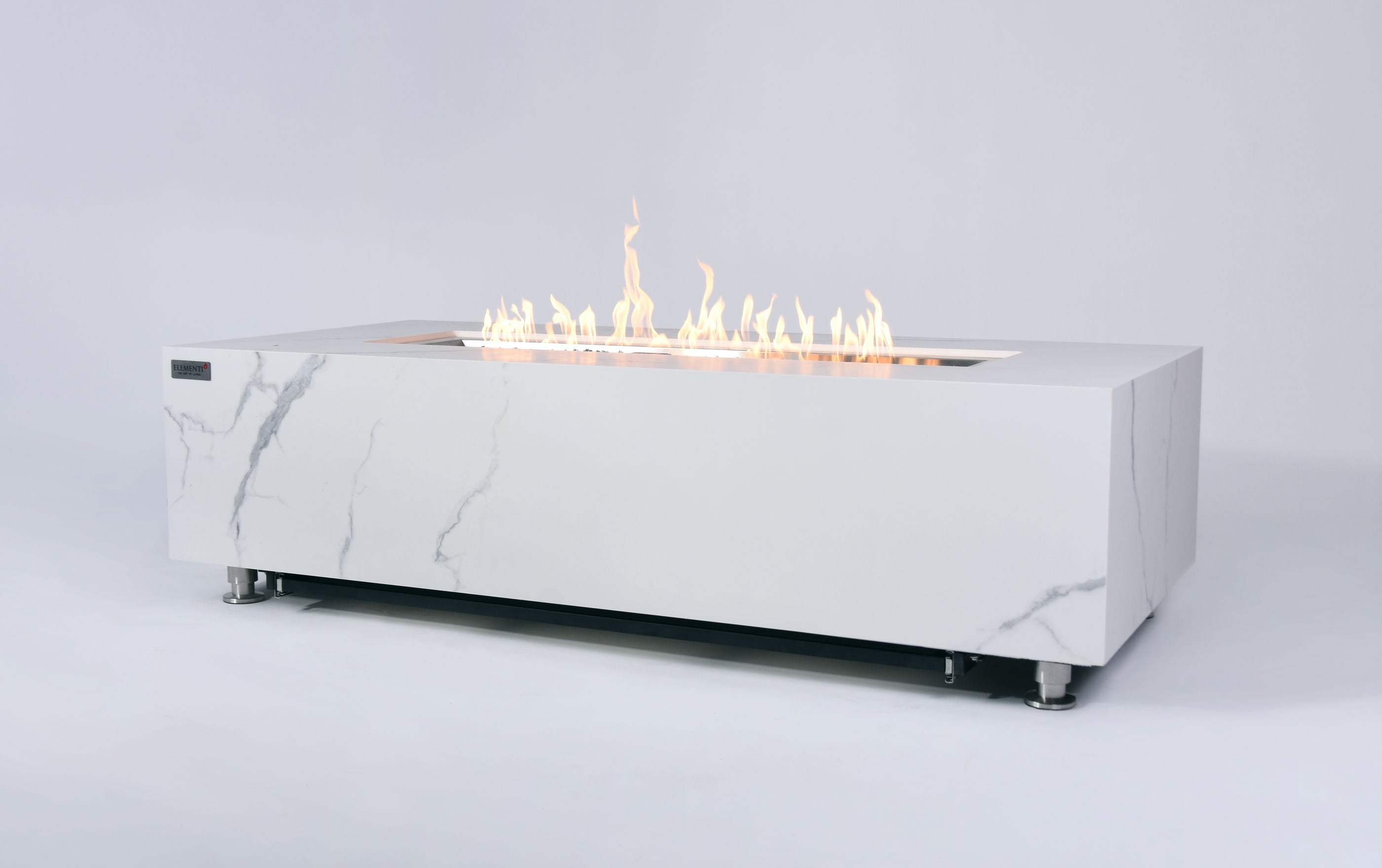 BIANCO Marble Porcelain Fire Table