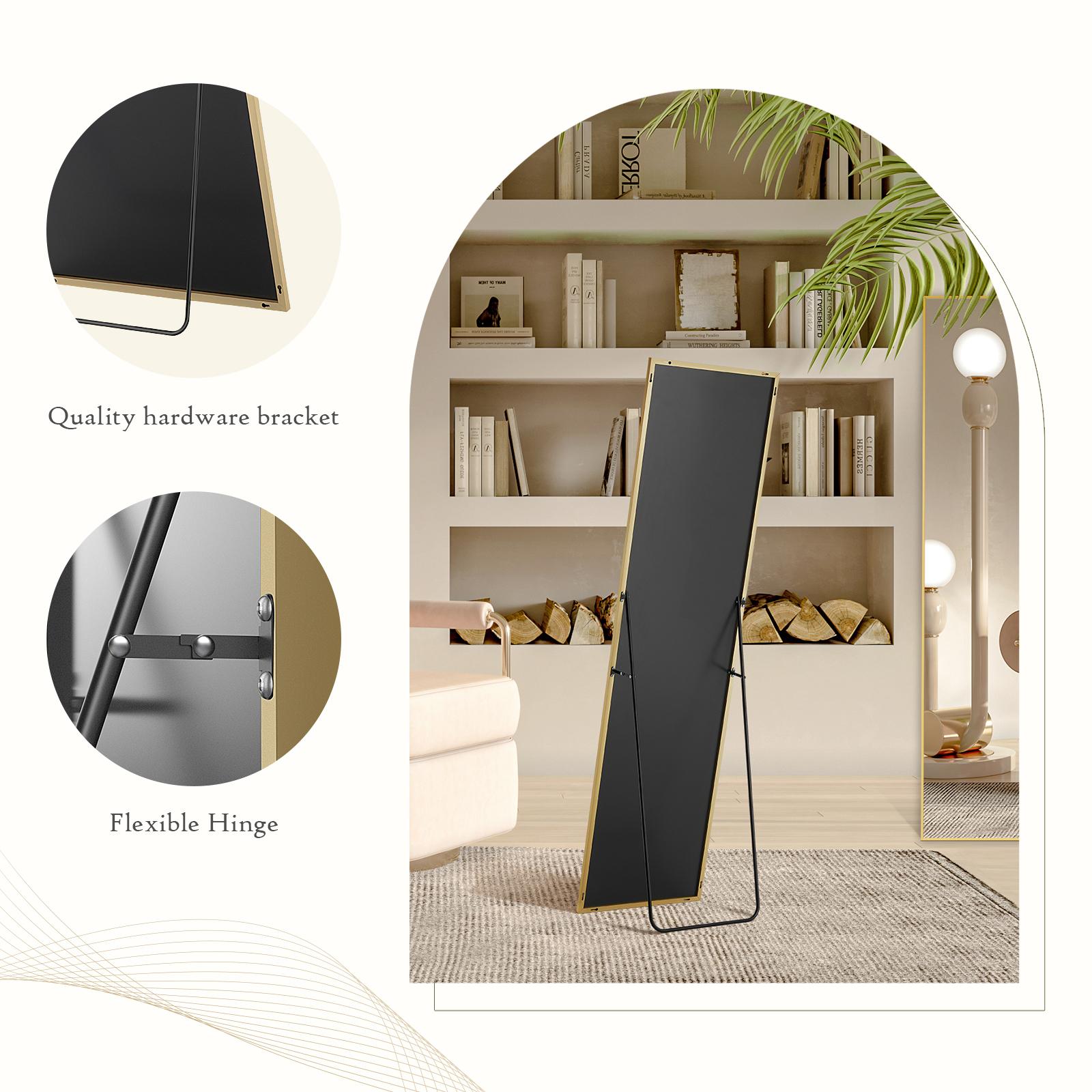 Full Length Mirror Standing Rectangle Floor Mirrors Body Dressing Wall-Mounted Mirror