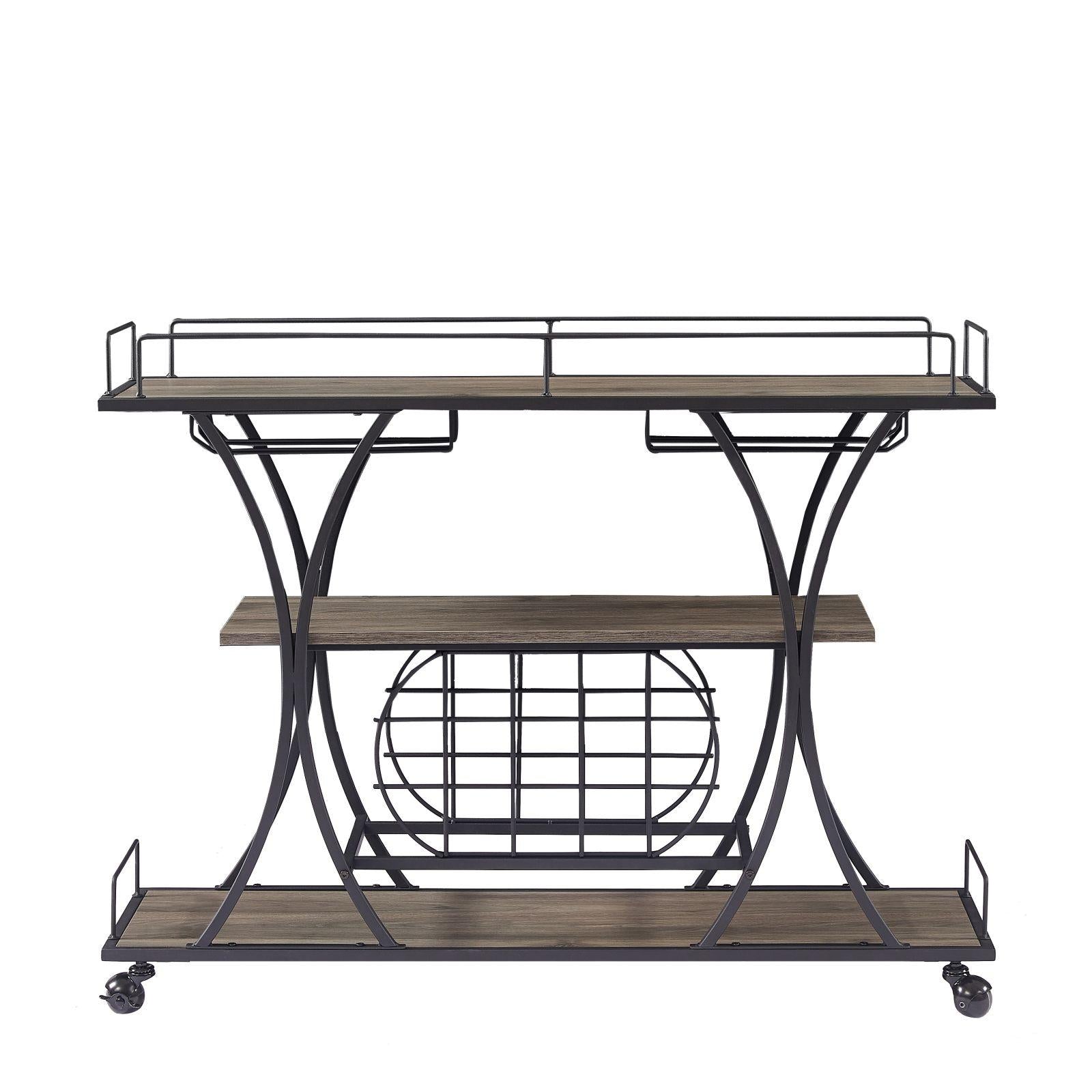 Kitchen Cart 3-Drawer Removable Storage Rack Trolley Cart With Rolling Wheels