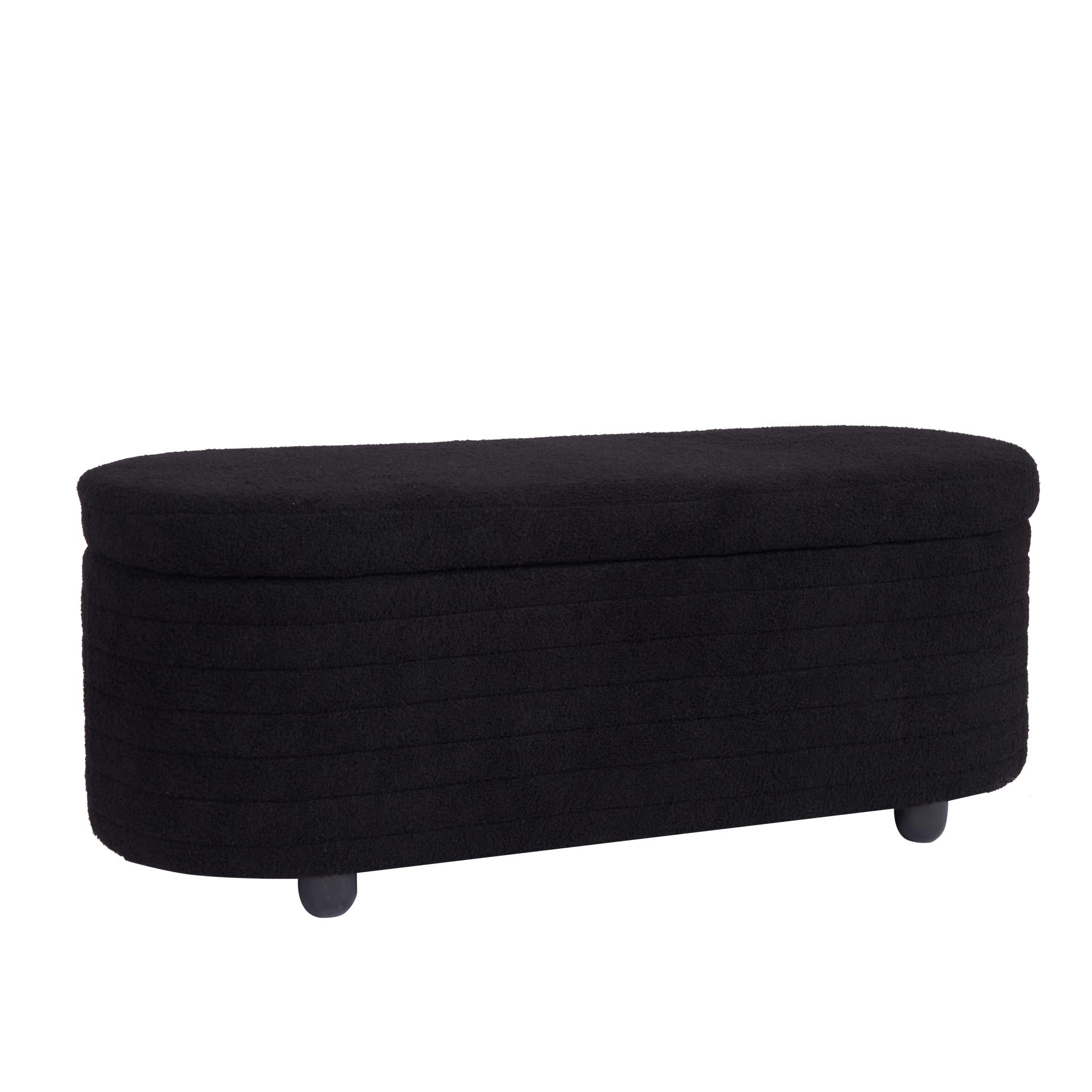 Multi-Functional Storage Teddy Fleece Material Sofa Bench