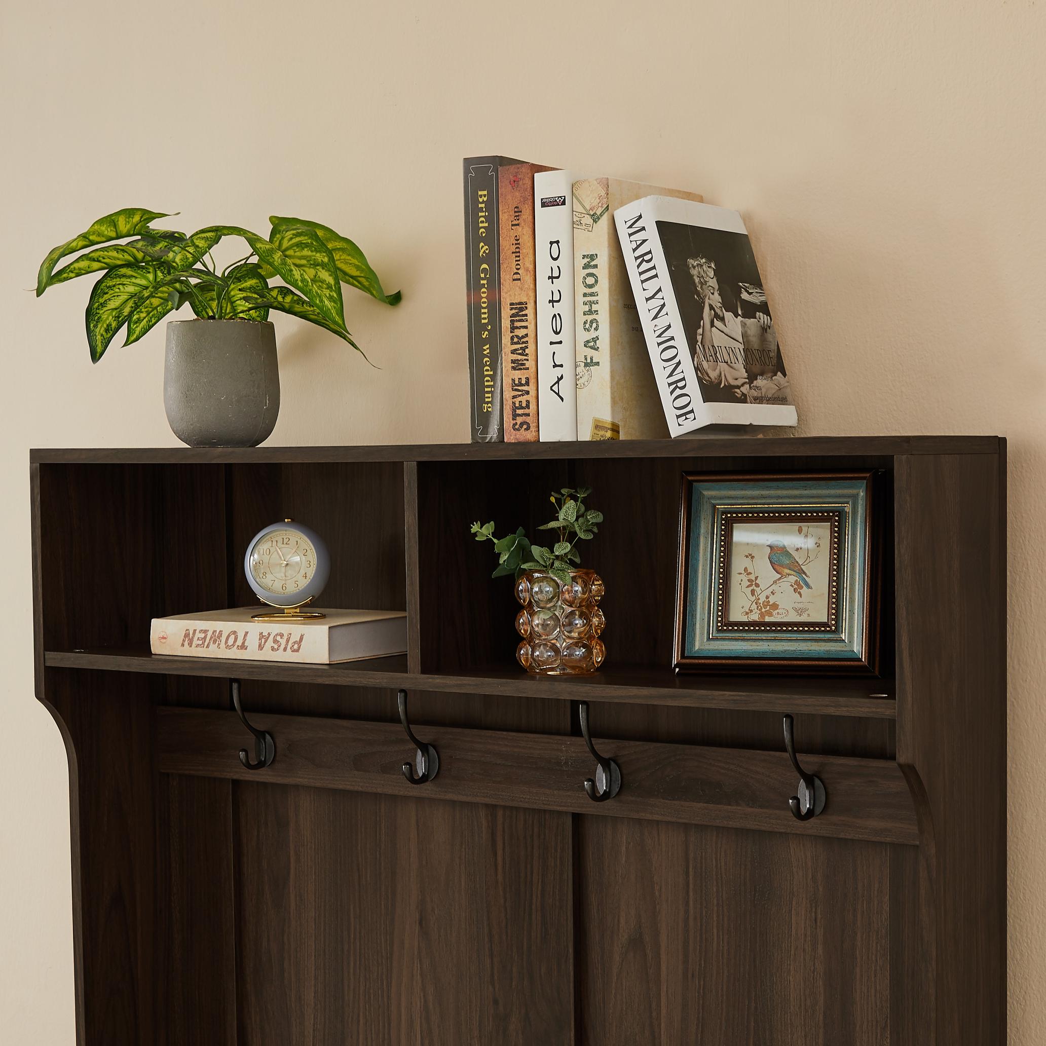 Coat Rack With Storage Shoe Cabinet