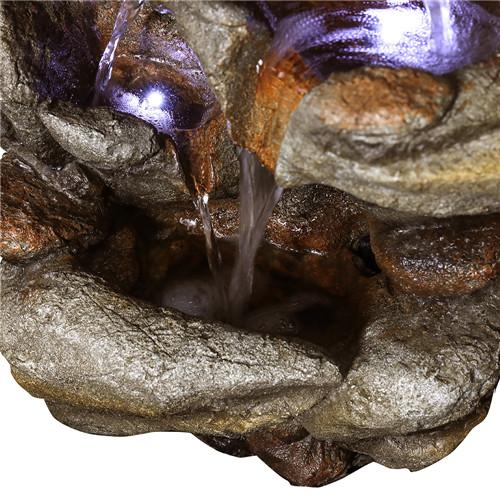 29.9inches Rock Water Fountain With Led Lights