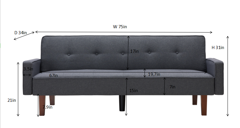 Solid Color Manufacture Sofa Bed Simple Combination Living Room Adjustable Couch