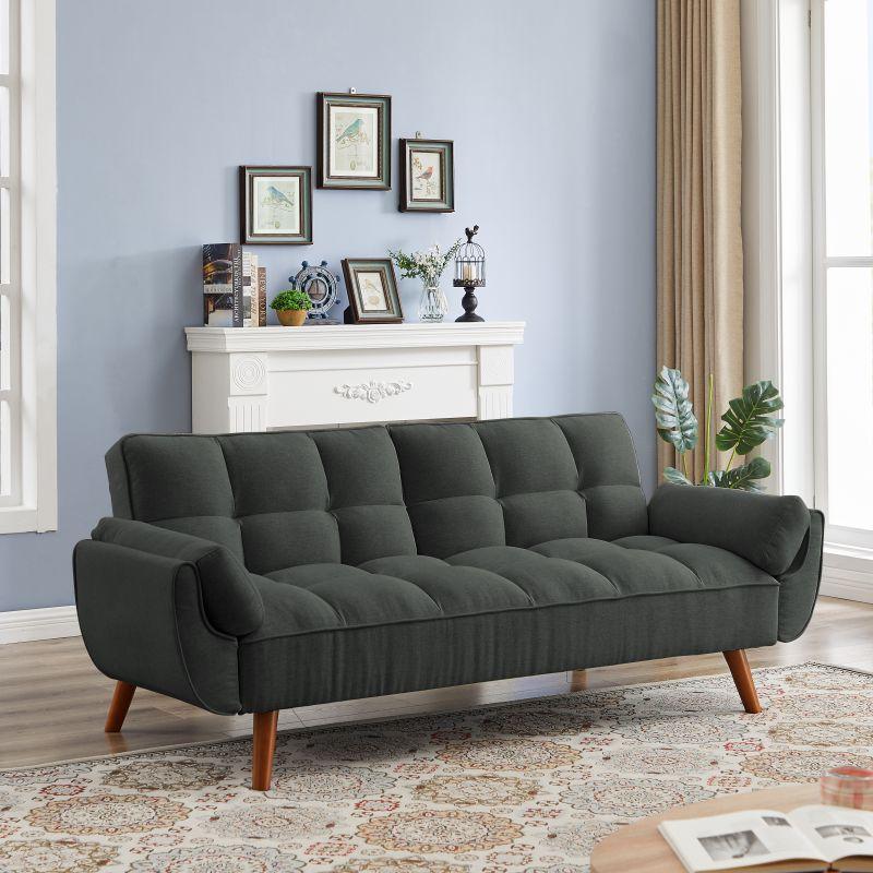 Velvet Sofa Furniture Adjustable Backrest Loveseat