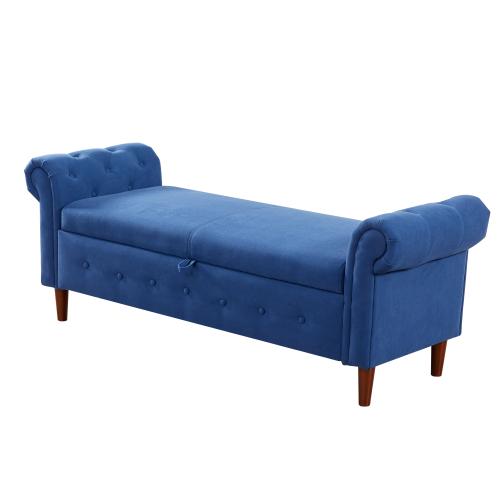 Multipurpose Rectangular Sofa Stool With Large Storage Space