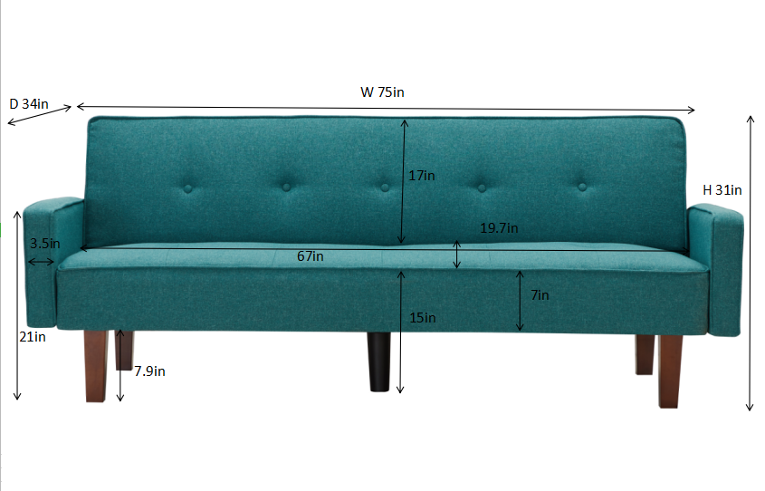 Solid Color Manufacture Sofa Bed Simple Combination Living Room Adjustable Couch