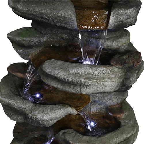 30.7inches Outdoor Water Fountain With Led Lights