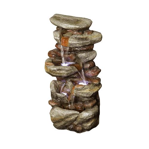 29.9inches Rock Water Fountain With Led Lights