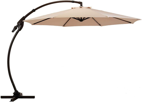 Sr Deluxe Aluminum Offset Umbrella, Patio Cantilever Umbrella