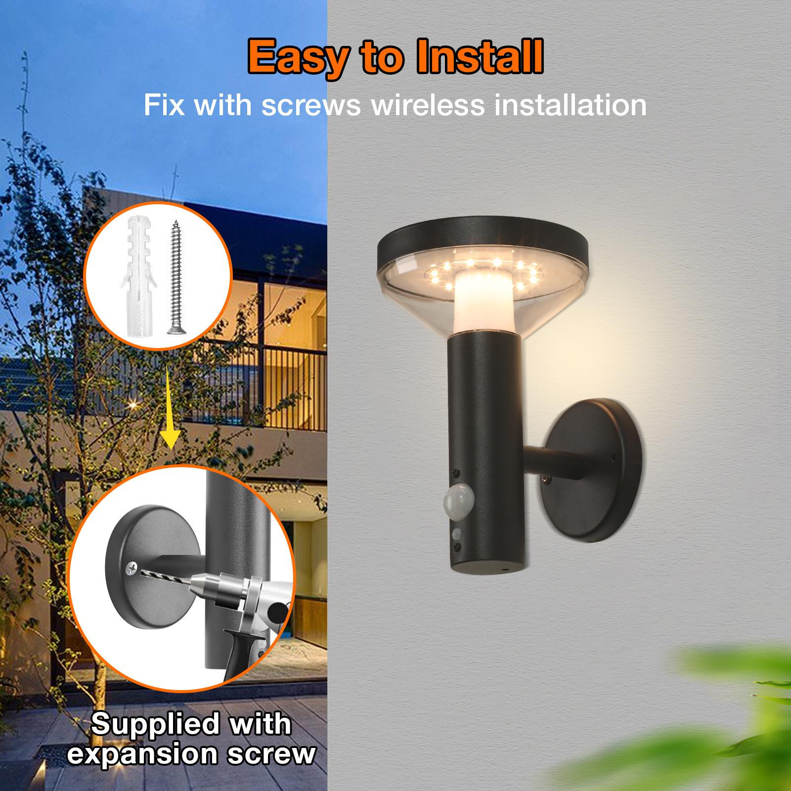 inowel Solar Outdoor Wall Light Dusk To Dawn Led Lantern Ip44 1957