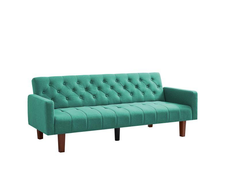 Factory Tufted Back Sofa Mid-Century Convertible Sofa Bed For Living Room