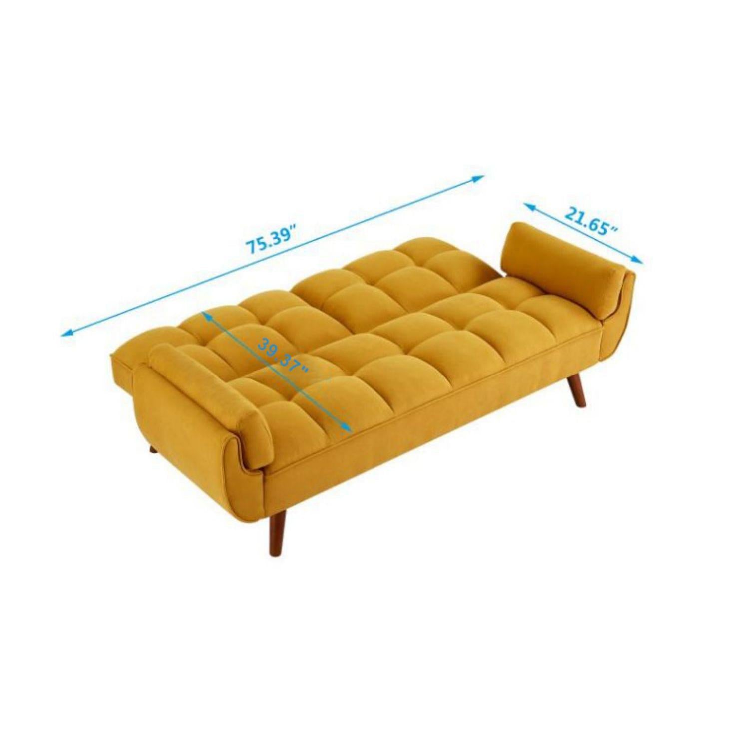 Velvet Sofa Furniture Adjustable Backrest Loveseat