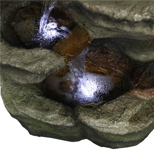 30.7inches Outdoor Water Fountain With Led Lights