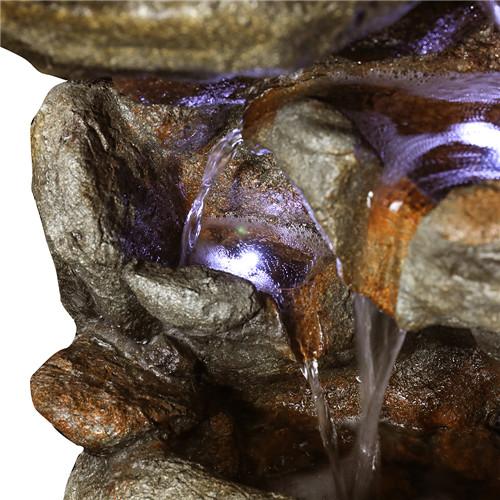 29.9inches Rock Water Fountain With Led Lights