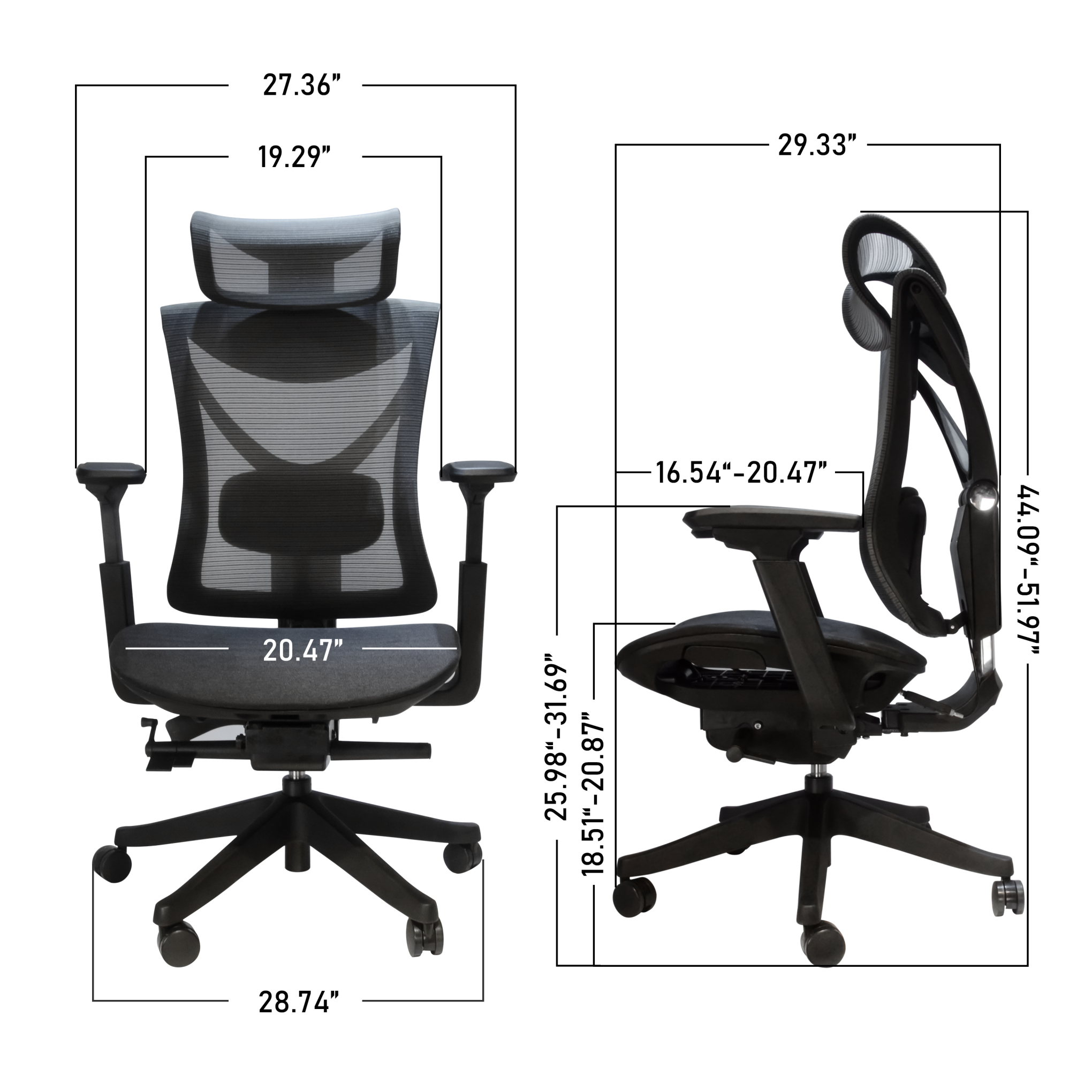 Big and Tall Office Chair with Adjustable Lumbar