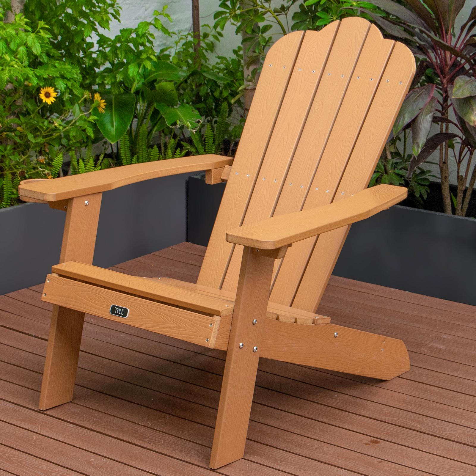 Tale Adirondack Chair Backyard Outdoor Furniture Painted Seating With Cup Holder ，For All-Weather Ban On Amazon