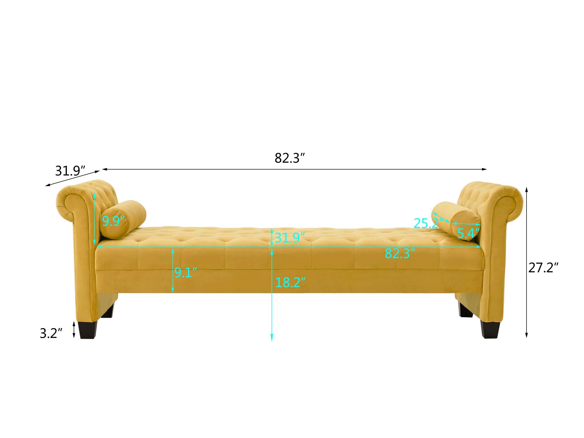 Rectangular Large Sofa Stool