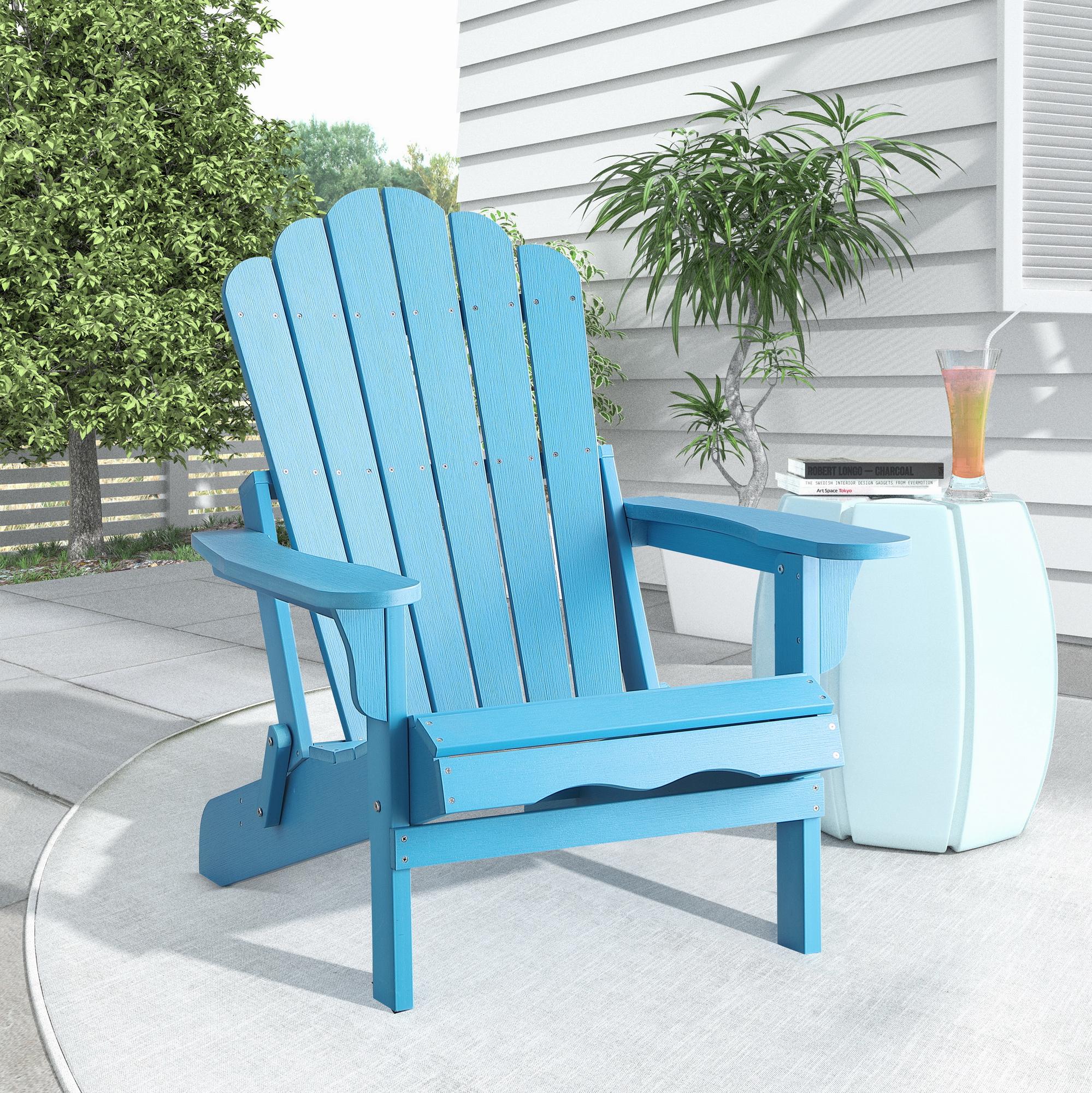 Henninger Plastic Folding Adirondack Chair