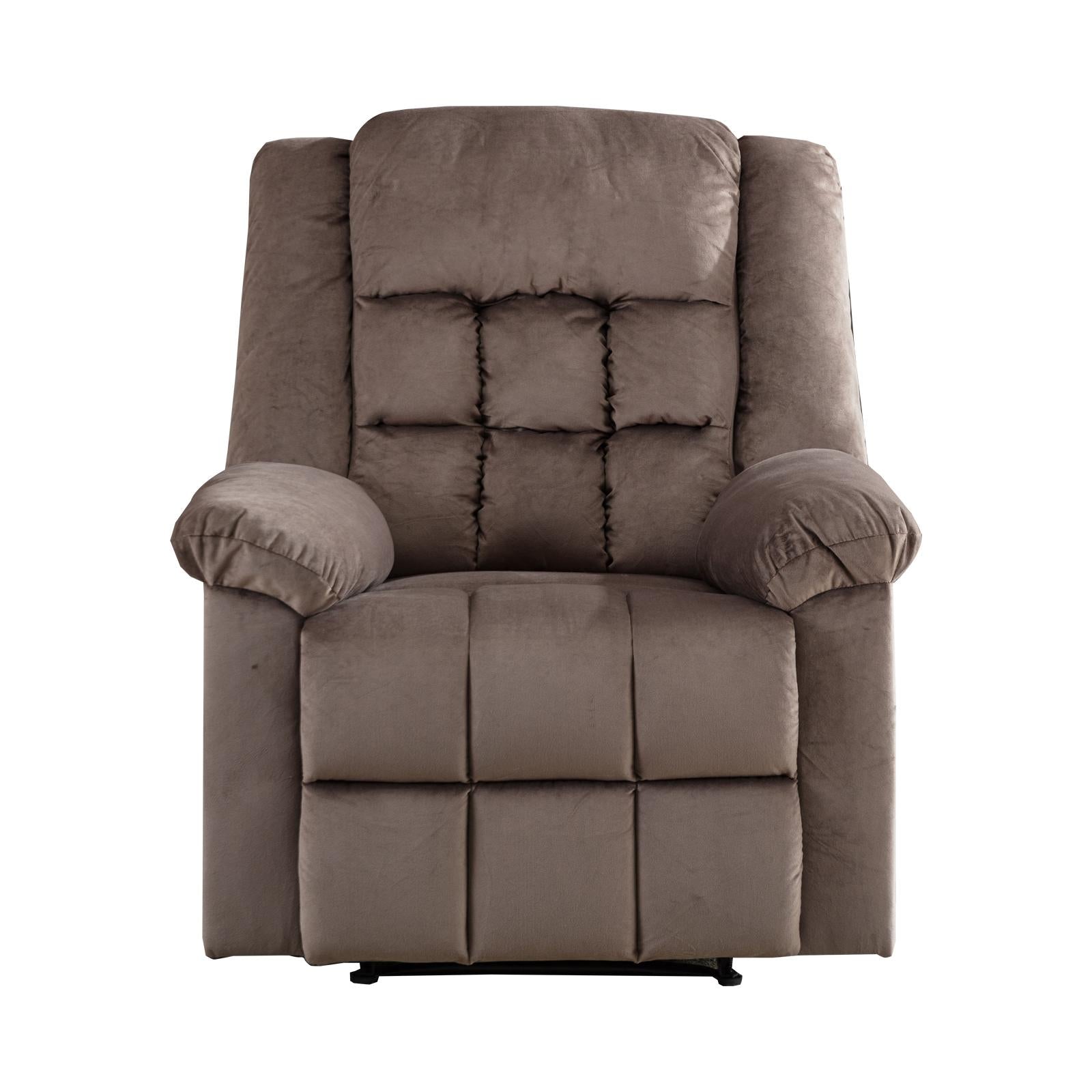 Classic Manual Recliner With Soft Padded Headrest And Armrest, Wonderful Chair&Sofa For Living Room And Bed Room