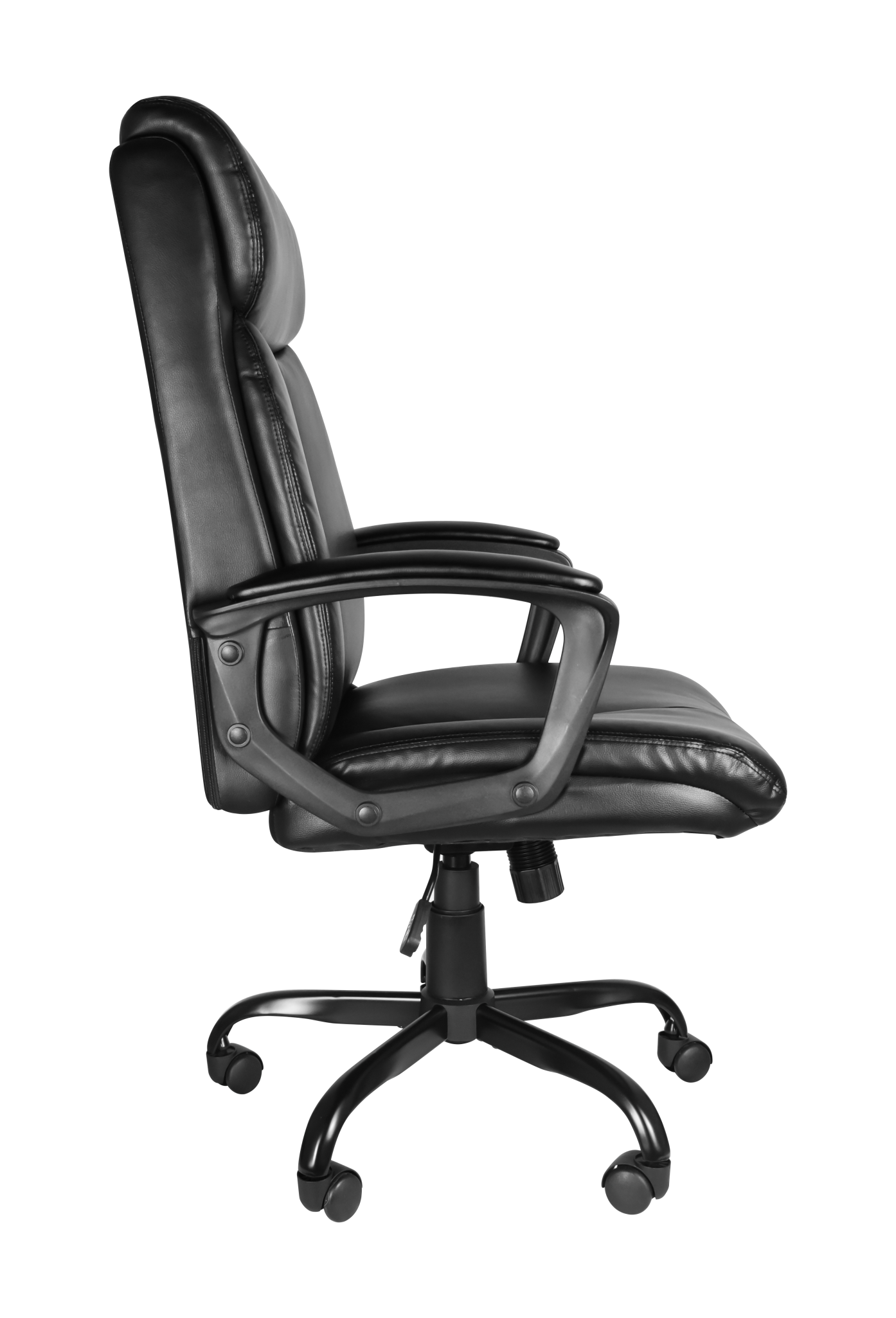 Office Desk Chair With High Quality Pu Leather, Adjustable Height/Tilt, 360-Degree Swivel, 300Lbs , Black