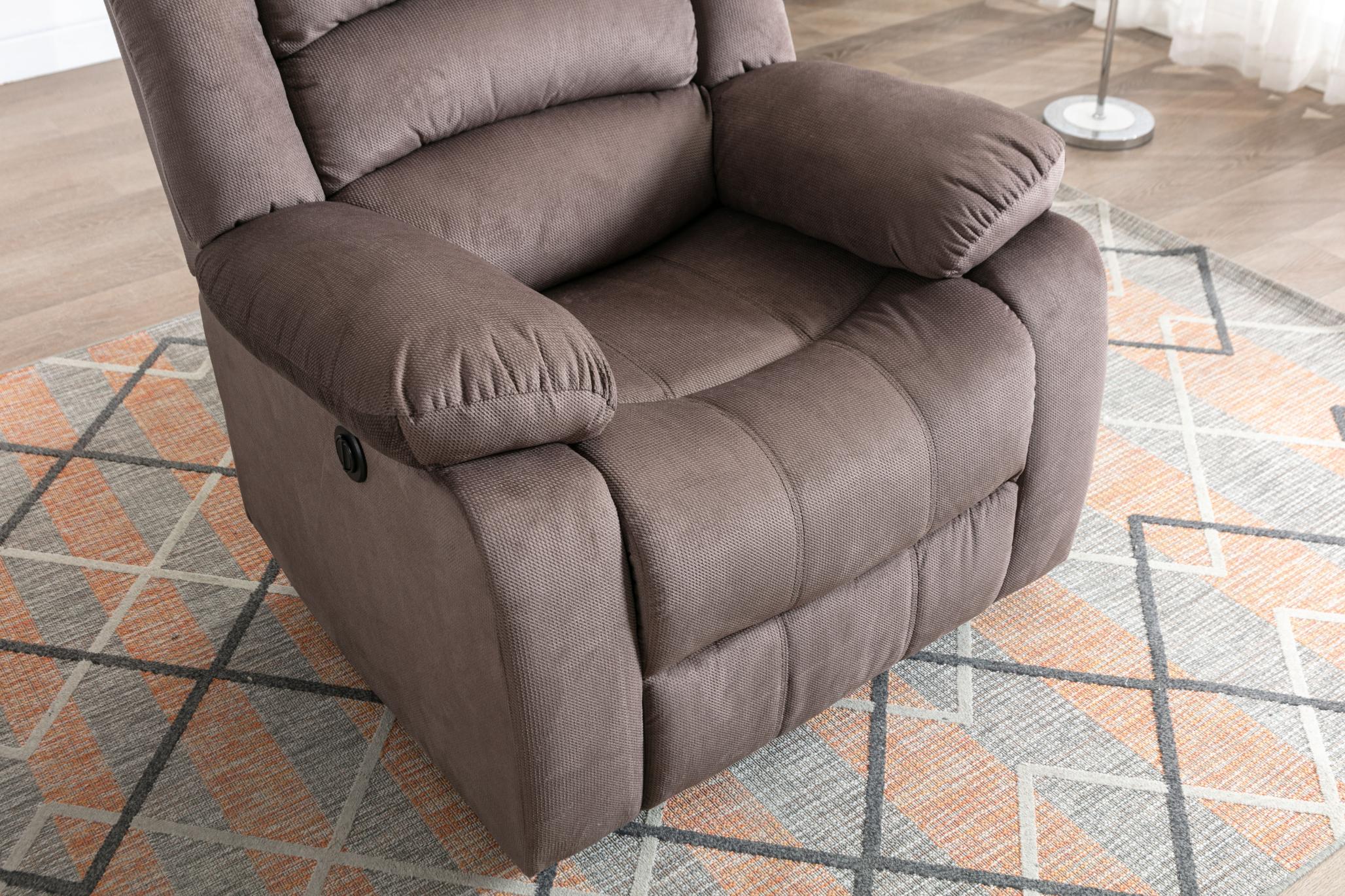 Classic Electric Recliner With Soft Cushion And Back, Small Sofa With Comfortable Armchair