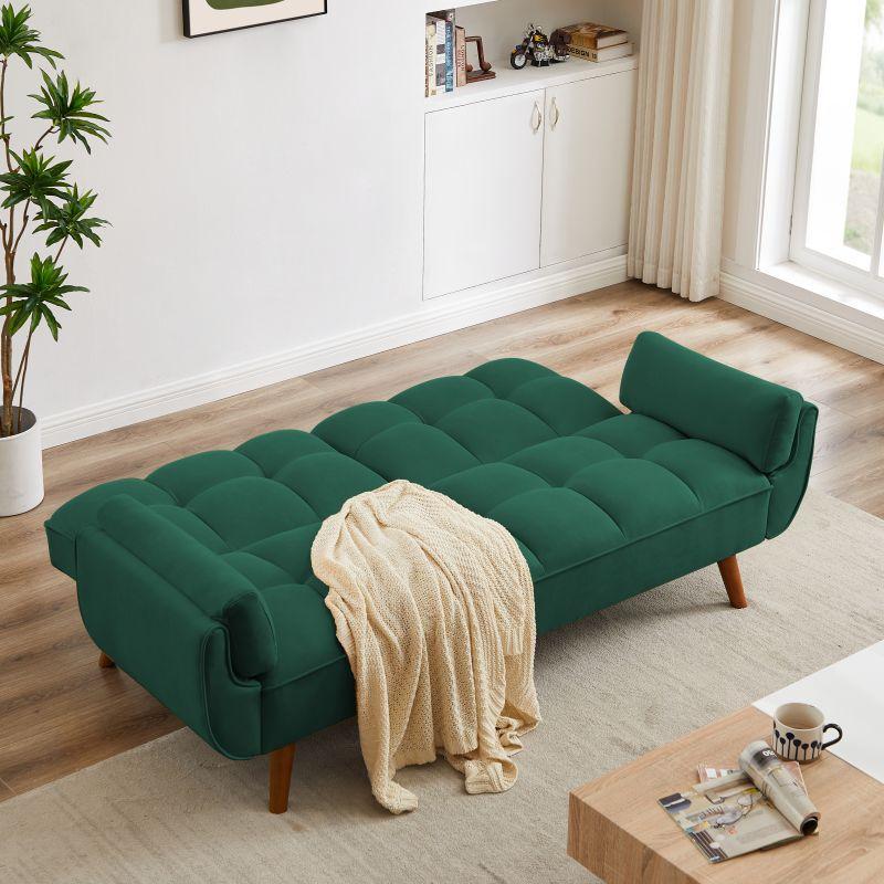 Velvet Sofa Furniture Adjustable Backrest Loveseat