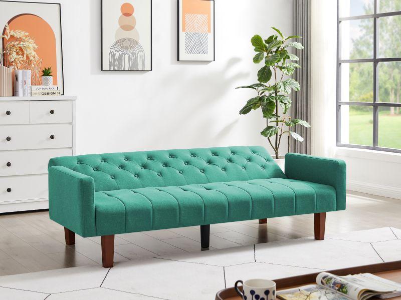 Factory Tufted Back Sofa Mid-Century Convertible Sofa Bed For Living Room