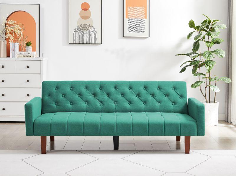 Factory Tufted Back Sofa Mid-Century Convertible Sofa Bed For Living Room