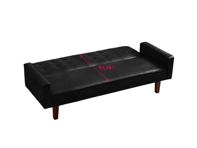 Pu Leather Sofa Furniture Adjustable Backrest Easily Assembles Loveseat