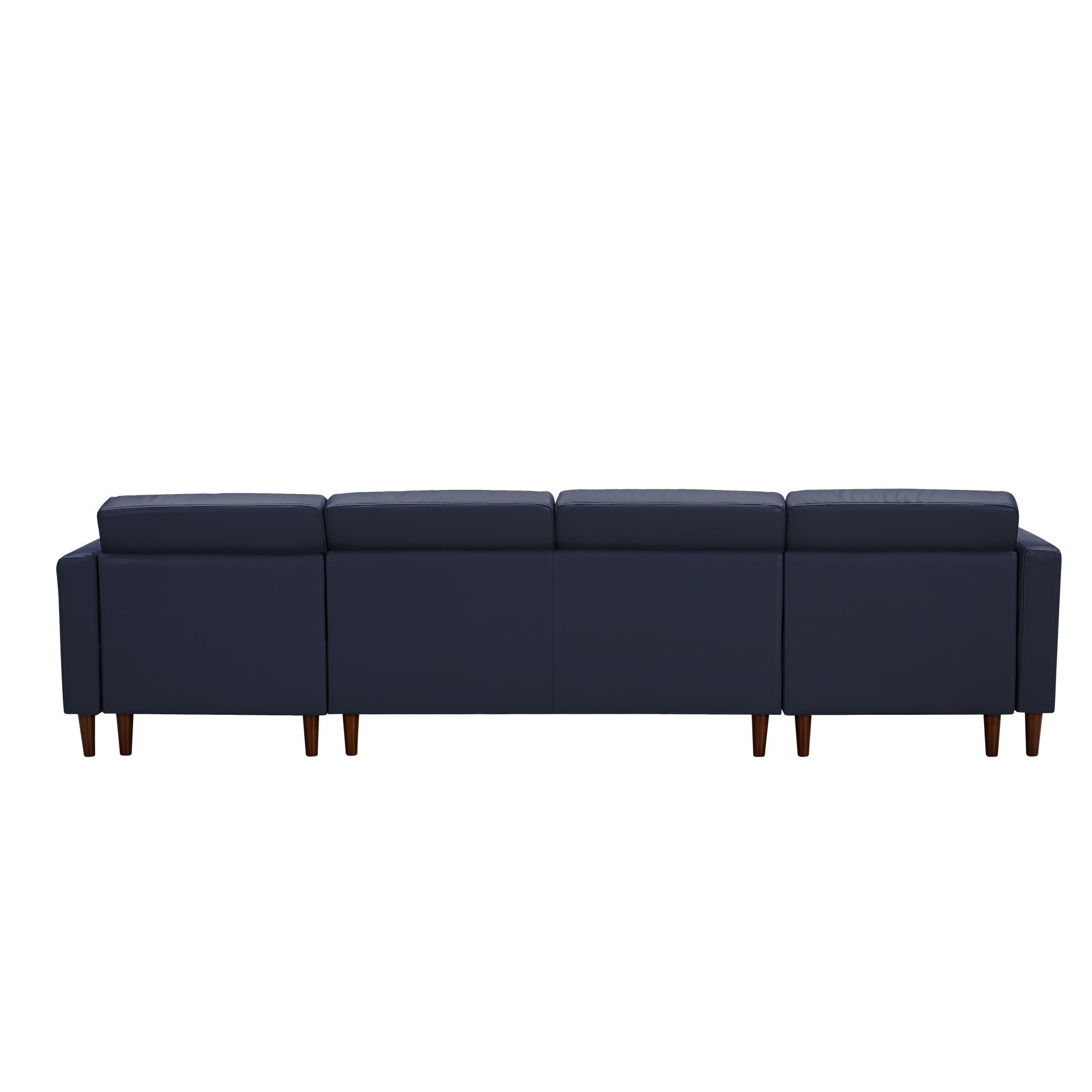 U-Shaped Sofa Tech Pu Leather Chaise Sofa