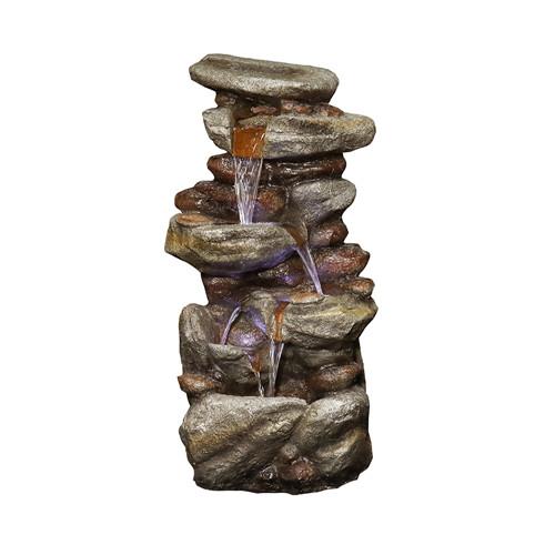 29.9inches Rock Water Fountain With Led Lights