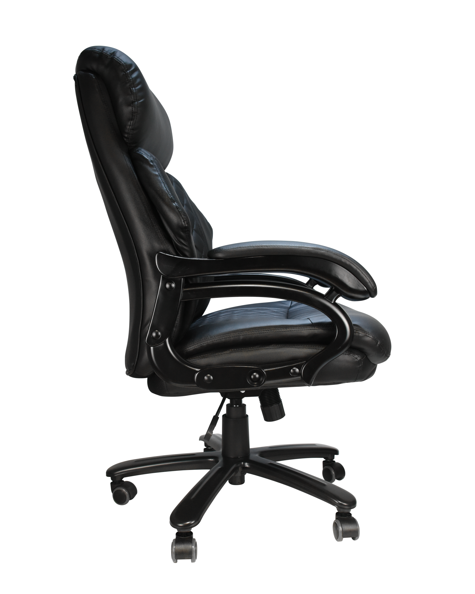 Office Desk Chair With High Quality Pu Leather, Adjustable Height/Tilt, 360-Degree Swivel, 400Lbs , Black