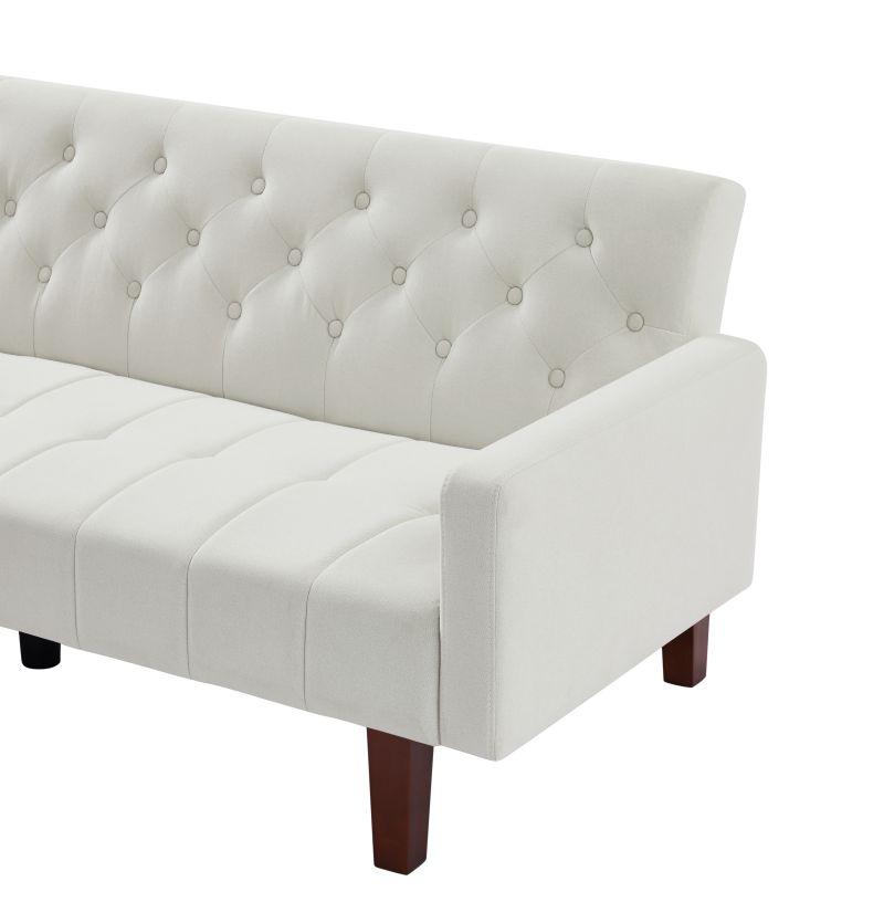 Factory Tufted Back Sofa Mid-Century Convertible Sofa Bed For Living Room