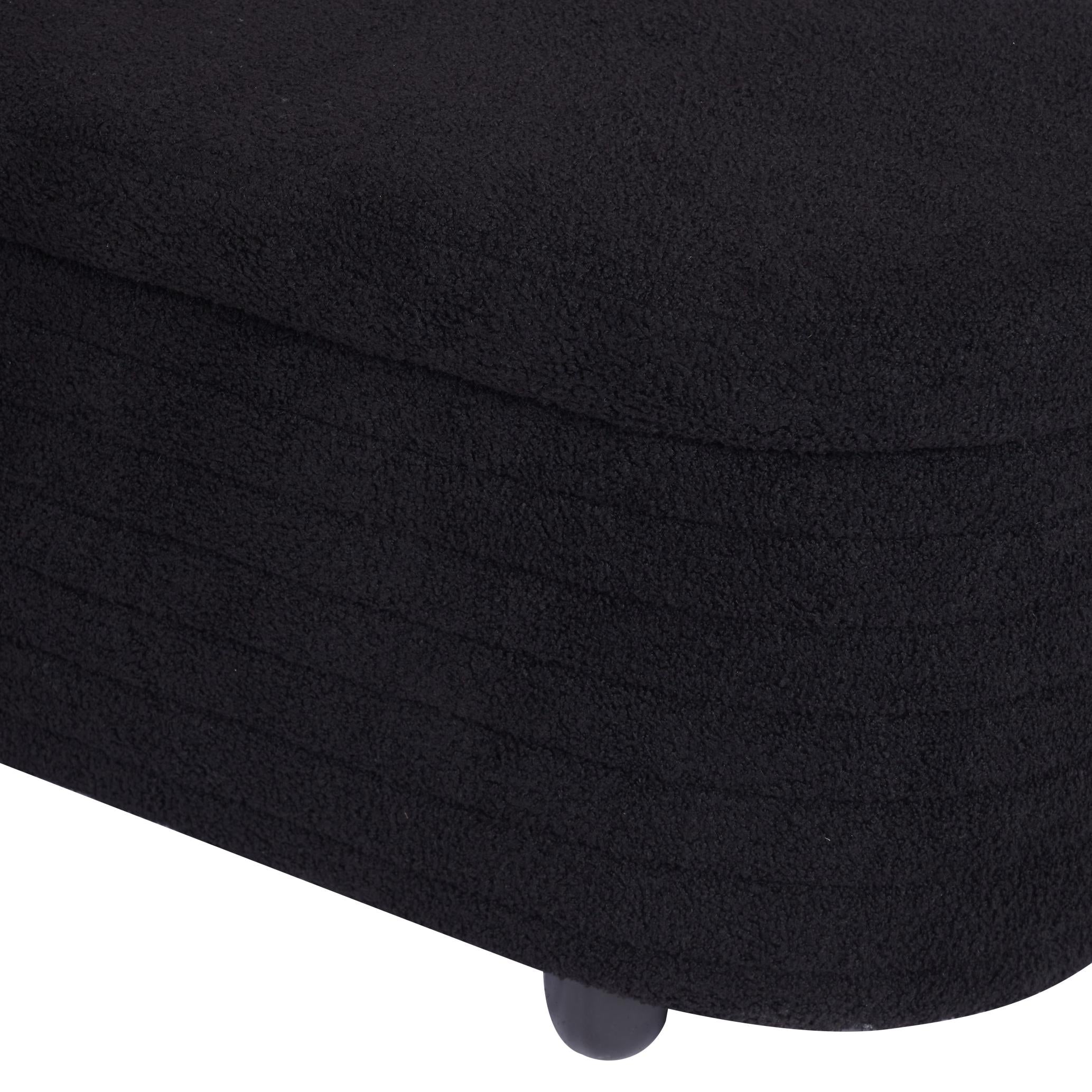 Multi-Functional Storage Teddy Fleece Material Sofa Bench