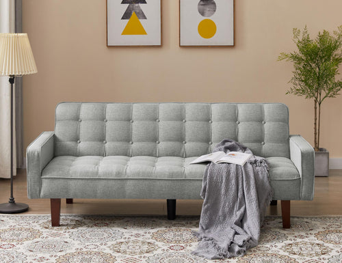 Solid Color Tufetd Sofa Save Space For Living Room