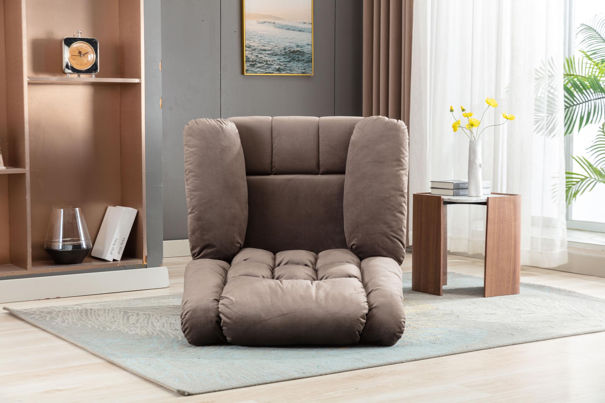 Classic Manual Recliner With Soft Padded Headrest And Armrest, Wonderful Chair&Sofa For Living Room And Bed Room