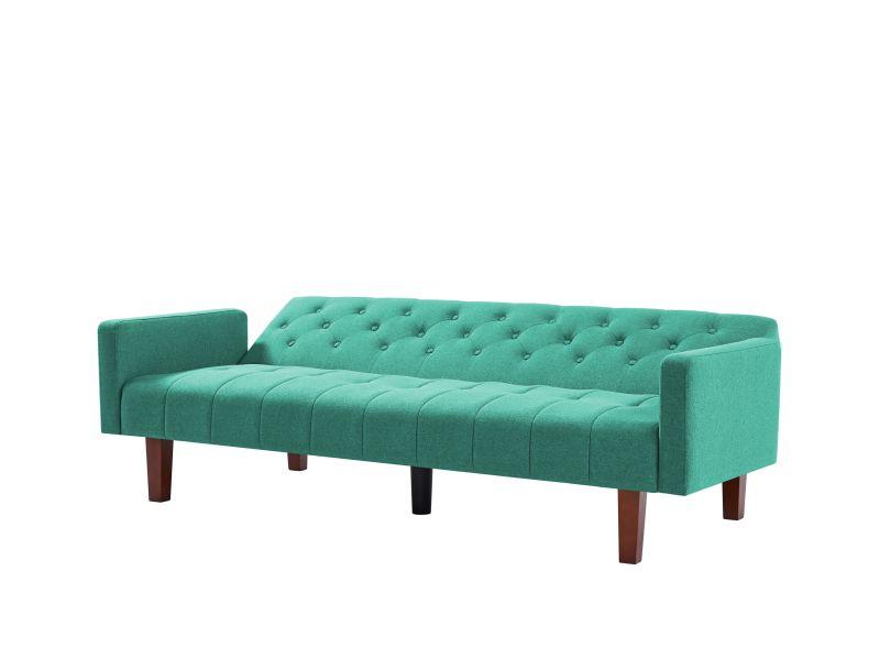 Factory Tufted Back Sofa Mid-Century Convertible Sofa Bed For Living Room