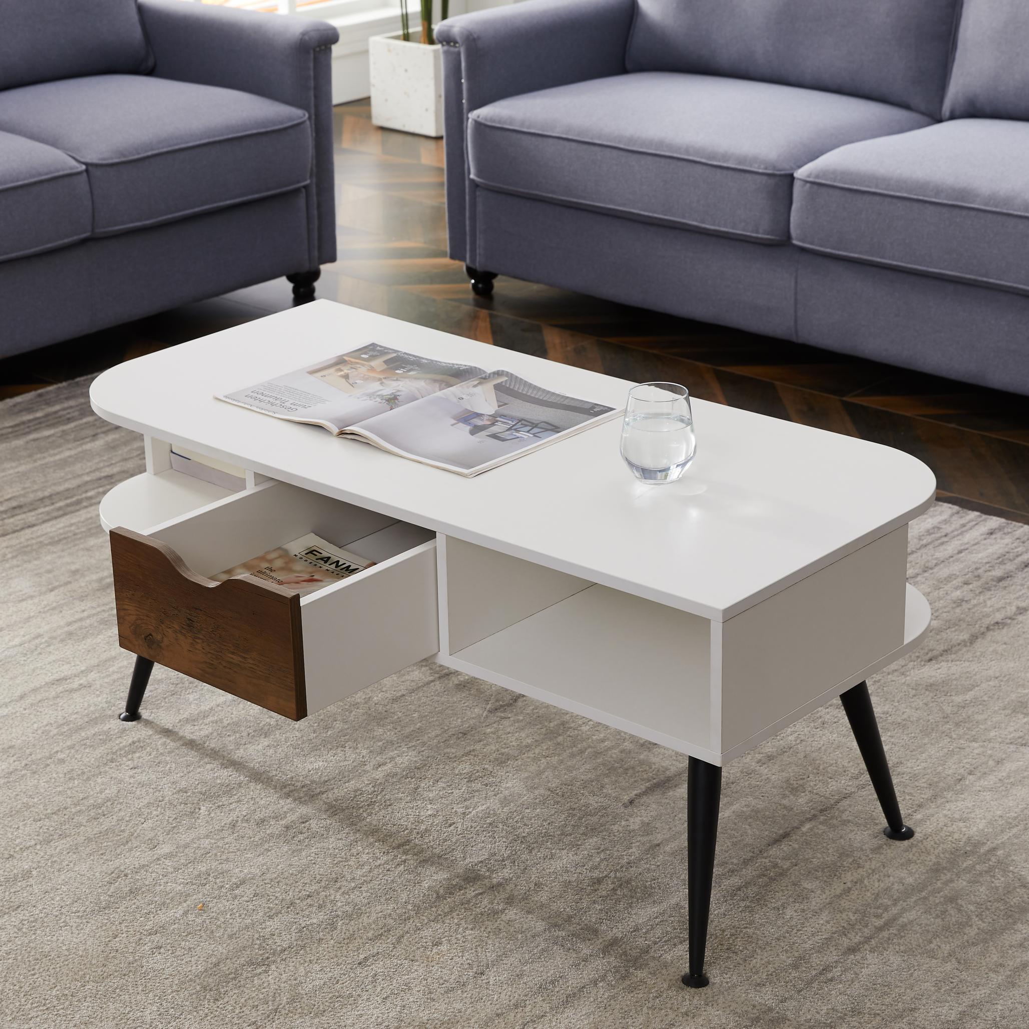 White Coffee Table For Living Room